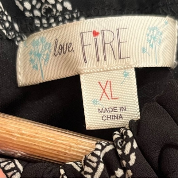 🎁3 for $30 Love Fire Black and White Aztec Print Halter Mini Dress - Picture 5 of 7